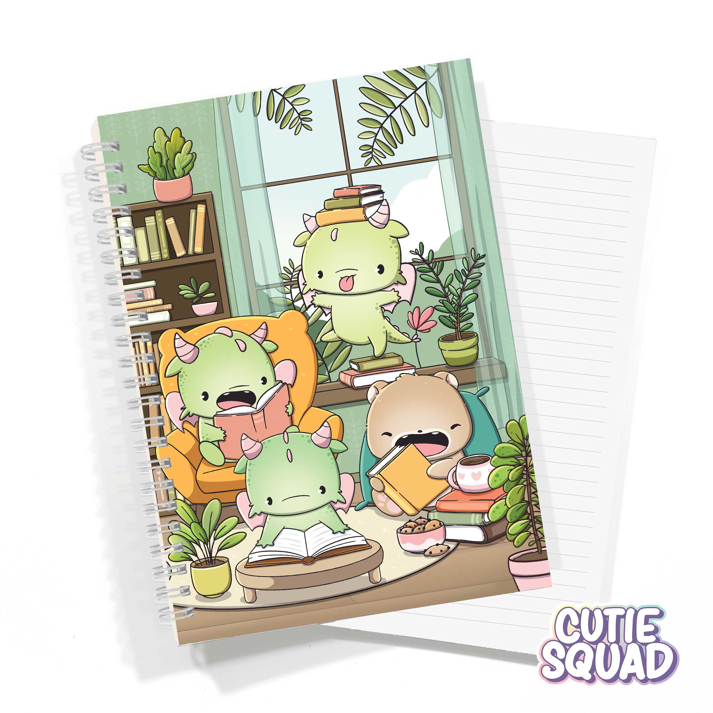 CutieSquad A5 Notebook - Book Dragons
