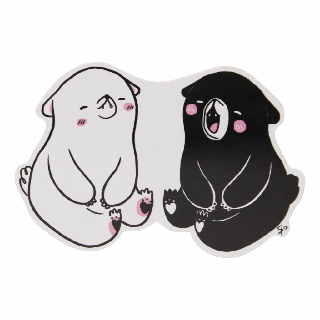 Frilly Pops Shirokuma Kurokuma - sticker