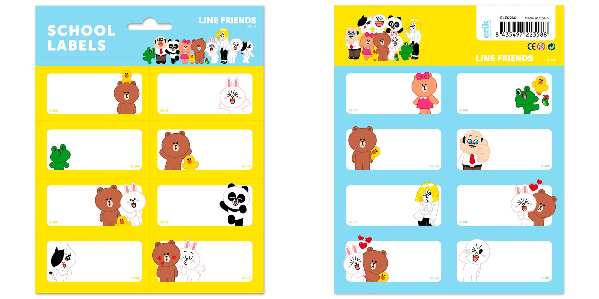 LINE FRIENDS Cute  etiketten stickers