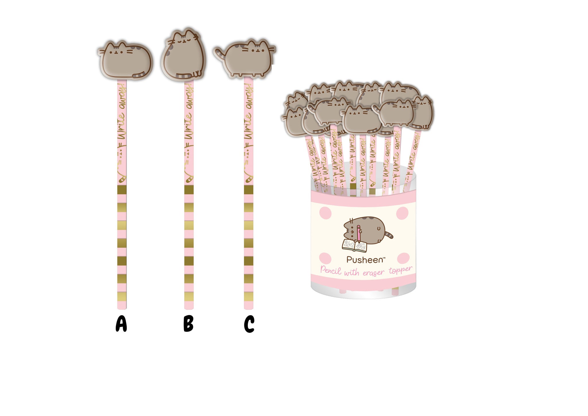 Pusheen potlood met gum - Sweet and Simple