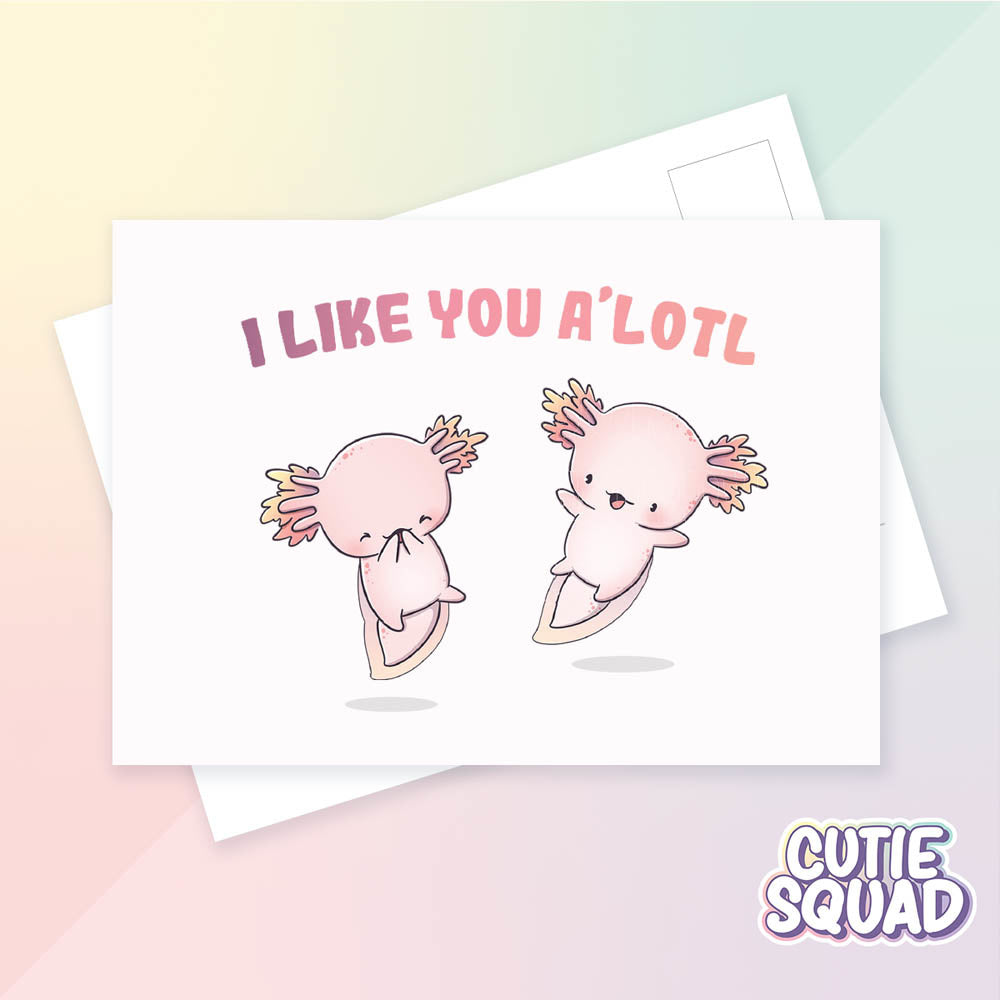 CutieSquad Ansichtkaart I like you a lotl - 