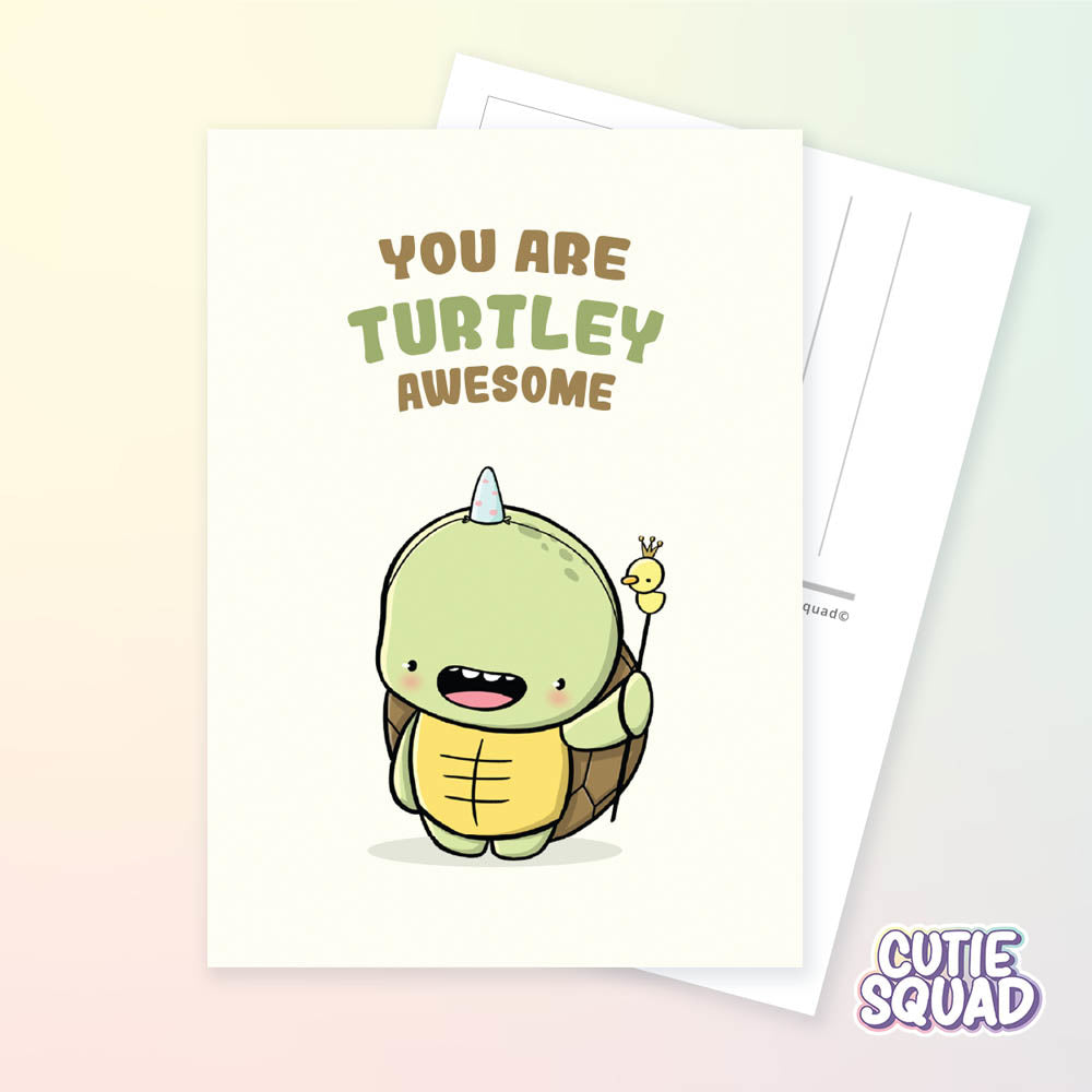 CutieSquad Ansichtkaart Turtley Awesome - 
