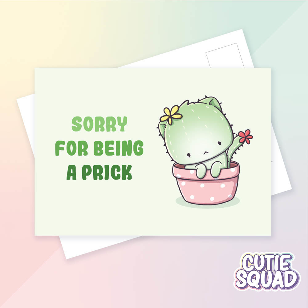CutieSquad Ansichtkaart Sorry for being a prick - 