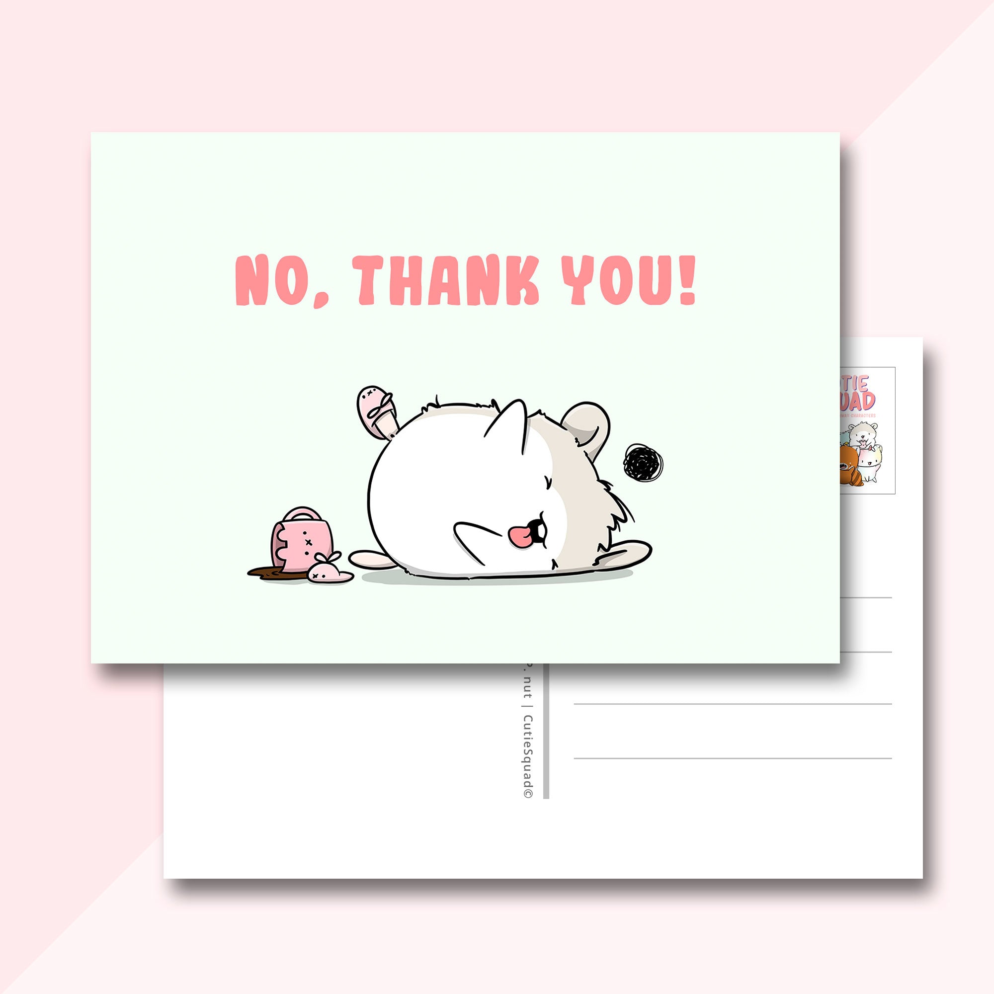 CutieSquad Ansichtkaart No thank you (LIMITED!) - 