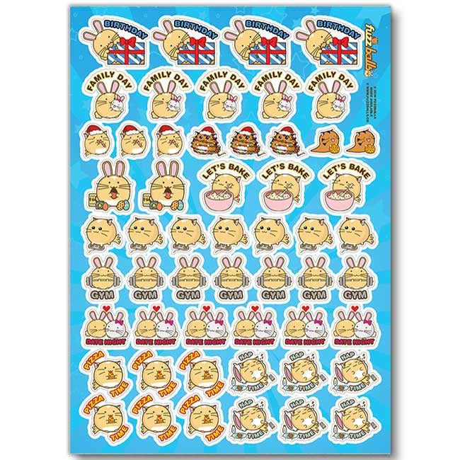 Fuzzballs stickervel - Diary
