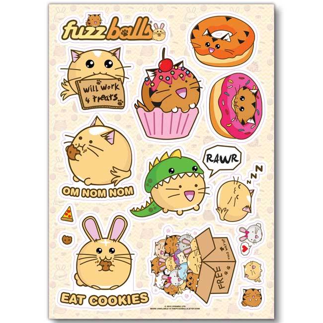 Fuzzballs Stickervel - 