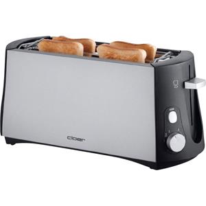Cloer 3710 sw/metall matt - 4-slice toaster 1380W stainless steel 3710 sw/metall matt