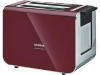 SIEMENS Toaster Sensor for Senses TT86104, 2 kurze Schlitze, für 2 Scheiben, 860 W, mit Quarzglasheizung, rot