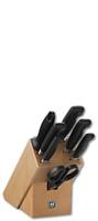 Zwilling Vier Sterne Messerblock Küchenmesser Messer Block Schere Holz 8-teilig