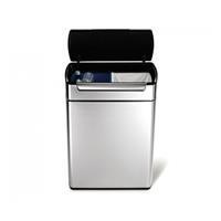 simplehuman Mülltrennsystem "48L touch-bar Recycler Abfalleimer"
