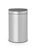 Touch Bin Abfallbehälter mit Kunststoffeinsatz, Mülleimer, Müll Eimer, Metallic Grey, 40 L, 114922 - Brabantia