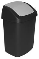 Curver afvalbak swing 25 liter zwart/licht grijs 51x34x28cm (hxlxb)