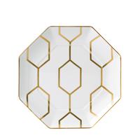 WEDGWOOD - Gio Gold - Ontijtbord 23cm achthoekig wit