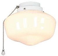 casafan 1 WE Schoolhouse Deckenventilator-Leuchte Opalglas (glänzend)