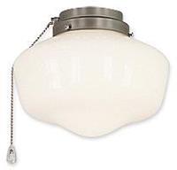 CasaFan 1 BN Schoolhouse Lamp voor plafondventilator Opaalglas (glanzend)