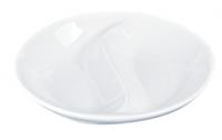 Wit Gescheiden Saus Bord - White Series - 9.5cm