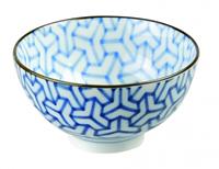 Tokyo Design Studio Blau / Weiße Schüssel - Gemischte Schalen - 12 x 6,5 cm 400 ml