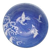 Tokyo Design Studio Blau / Weiße Schale mit Kranichfigur - Gemischte Schalen - 12,7 x 6,35 cm