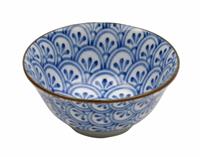 Blauw/Wit Kom - Mixed bowls - 15 x 6 x 8cm 450ml