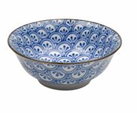 Blauw/Wit Kom - Mixed bowls - 20.5 x 7 x 8cm 1000ml