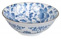 Blauw/Witte Kom - Mixed bowls - 19.5 x 7.5cm 1000ml