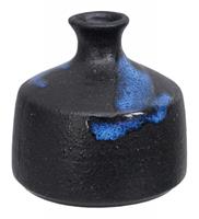 Kobalte Handgemaakte Vaas - 8.5 x 9cm