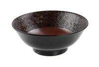 Zwart/Bruine Kom - Mixed bowls - 21 x 8.5cm 1300ml