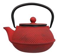 Tokyo Design Studio Rote Teekanne aus Gusseisen - Gusseisen - 17,5 x 15 x 10 cm 800ml