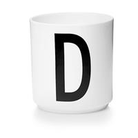 designletters Design Letters - Personal Porcelain Cup D - White