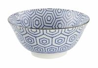 Blauw/Witte Kom - Mixed bowls - 14.8 x 6.8cm 500ml