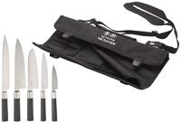 KAI Wasabi Black Messerset Europa - 5 Messer mit Messertasche / Griff aus Kunststoff