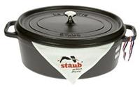 Staub Cocotte oval, 37 cm, schwarz