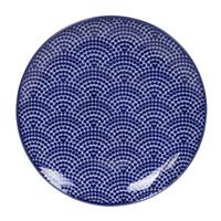Tokyo Design Studio Blau / Weißer Teller Punkte - Nippon Blau - 16 x 2 cm