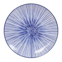 Blauw/Wit Bord Lijnen - Nippon Blue - 20.6 x 2.2cm