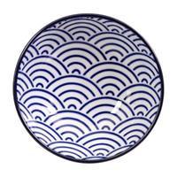 Tokyo Design Studio Blau / Weißer Saucenschale Wellen - Nippon Blau - 9,5 x 3 cm