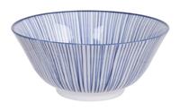 Tokyo Design Studio Blau / Weiße Schalen Linien - Nippon Blau - 15,2 x 6,7 cm 500 ml