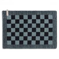 Knitfactory Knit Factory placemat blok - zwart/steen groen