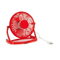 Kleine usb ventilator gekleurd rood