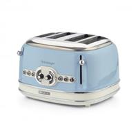 Ariete Toaster Vintage, 4 kurze Schlitze, für 4 Scheiben, 1630 W, blau