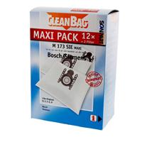 12 CleanBag Staubsaugerbeutel M173SIE für Bosch / Siemens Typ: D E F G H MaxiPack