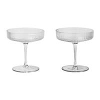 fermliving Ferm Living - Ripple Champagne Glass Set Of 2 - Clear (5444)