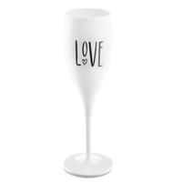 Koziol champagneglas Love 100 ml glas wit