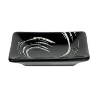 Zwart/Wit Sausschaaltje - Black Maru - 9.5 x 6.7cm