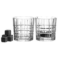 Leonardo Whiskyglas-Set Spiritii mit 8 Granitsteinen, klar