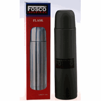 Fosco industries RVS thermosfles 1 liter donkergroen Groen