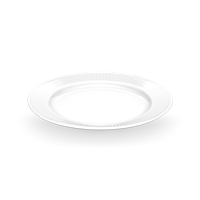 Pillivuyt - Plissé Plate Flat - Ø22 cm - White (214222)