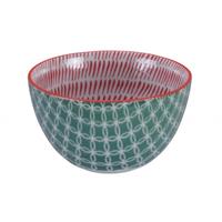 Groen/Rode Kom - Mixed Bowls - 12.7 x 7 cm 500ml