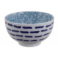 Tokyo Design Studio Blau / Weiße Schüssel - Gemischte Schalen - 13,2 x 7,4 cm 500 ml