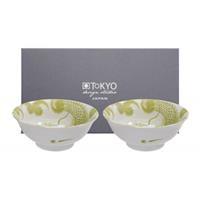Tokyo Design Studio Weiß / Grüne Schüssel - Gemischte Schalen - 21 x 8,6 cm