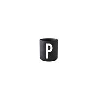 designletters Design Letters - Personal Porcelain Cup P - Black (10204000P)